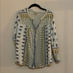 Long sleeve paisley shirt